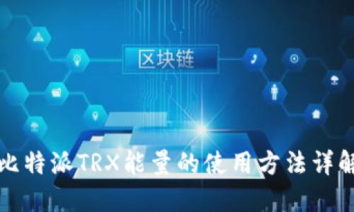 比特派TRX能量的使用方法详解